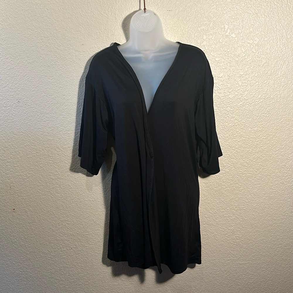 Secret Treasures S (4-6) black robe swim lounge light butter soft short sleeves